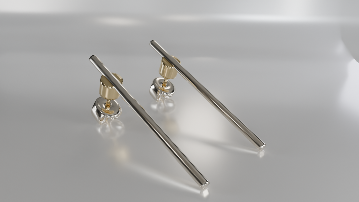 Sleek Lines: Minimalist Bar Earrings