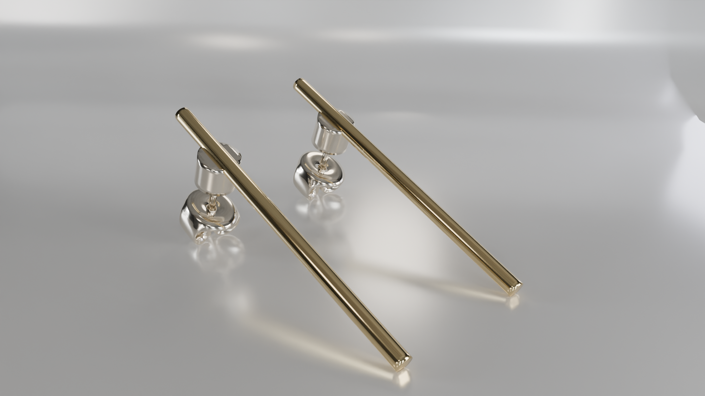 Sleek Lines: Minimalist Bar Earrings