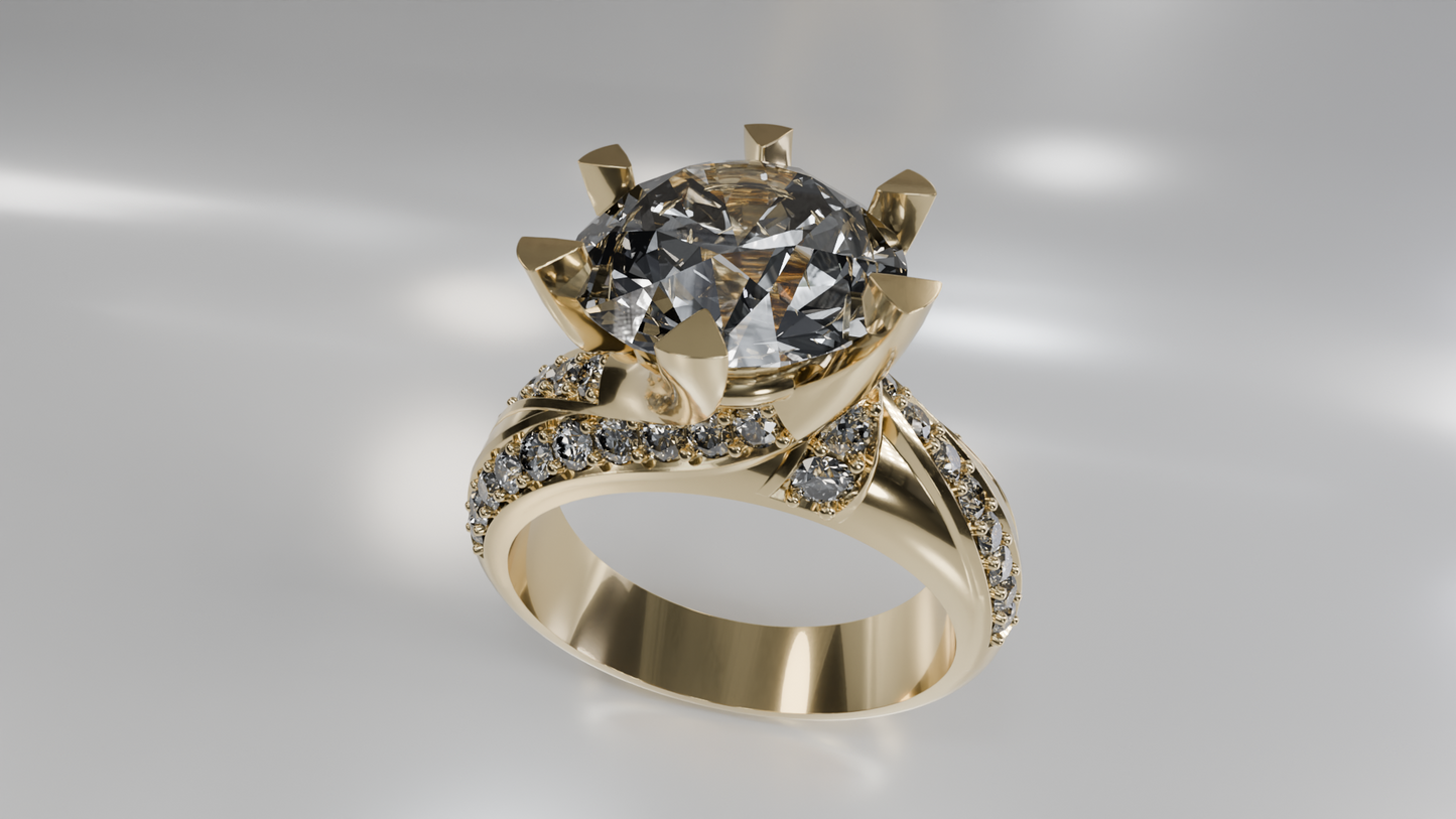 Diamond Swirl Ring