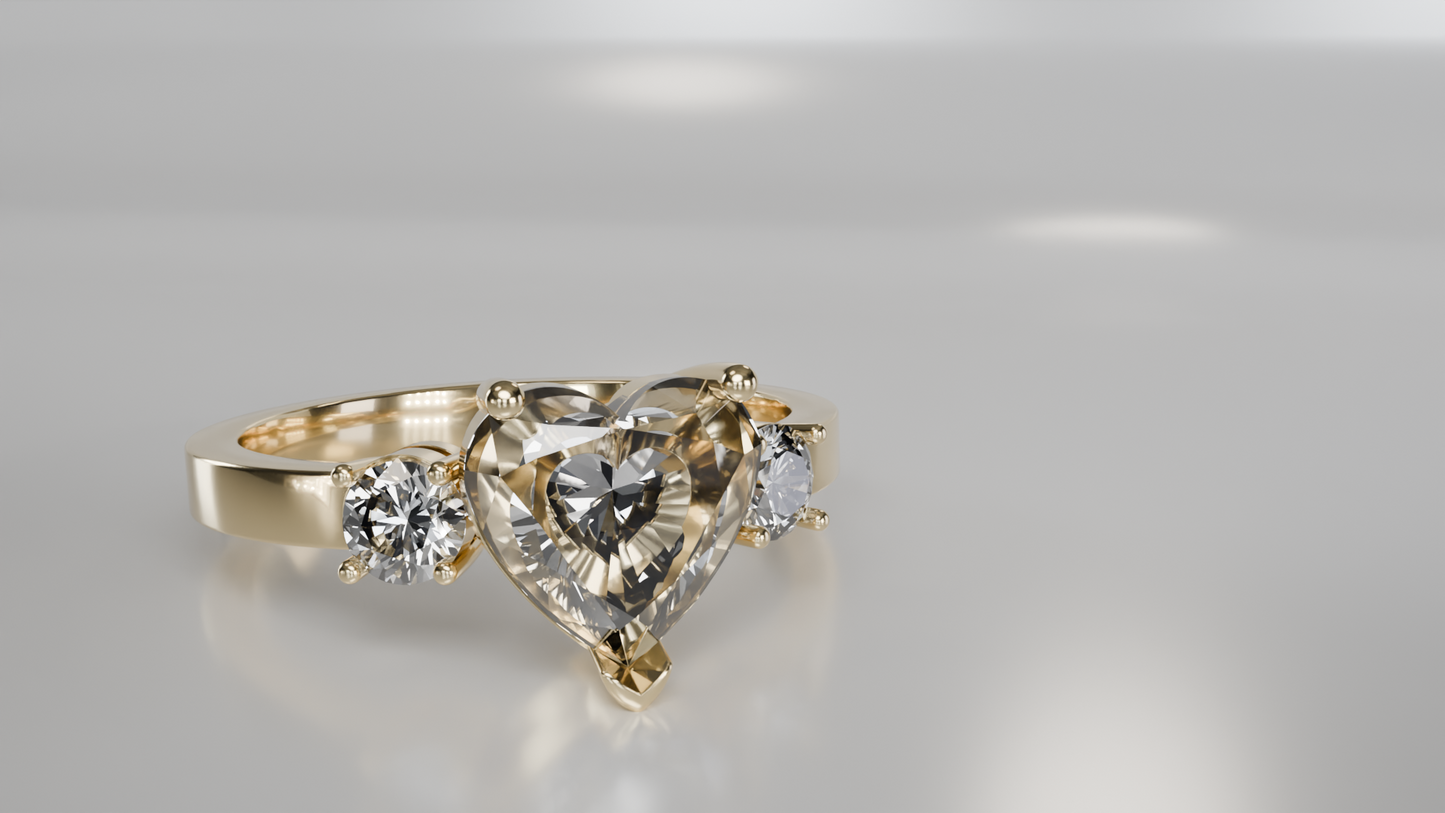 Eternal Heart Diamond Trio Ring