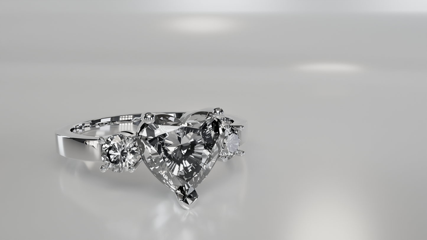 Eternal Heart Diamond Trio Ring