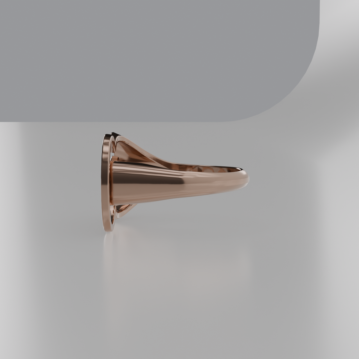 Infinity Band Ring - Rose - Side
