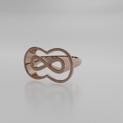 Infinity Band Ring - Rose - Turn