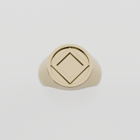 14K Gold Signet Ring - Yellow Gold - Hero