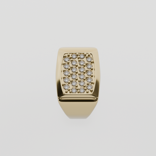 Diamond Statement Ring - Yellow Gold - Hero