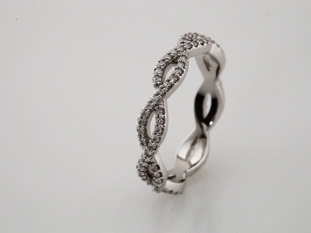 3/8 CTW Natural Diamond Infinity-Inspired Eternity Band