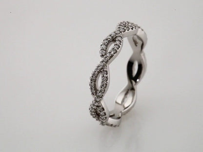 3/8 CTW Natural Diamond Infinity-Inspired Eternity Band