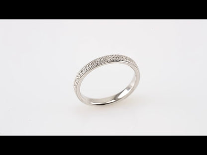 Milgrain Edge Celtic-Inspired Flat Band