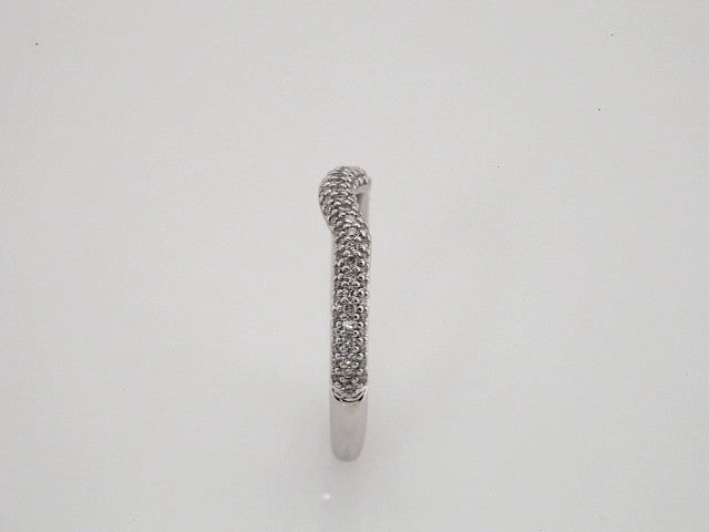 1/4 CTW Natural Diamond Pavé-Style Contour Band