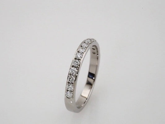 14K White Gold 3/8 CTW Natural Diamond Anniversary Band, 20.61 mm