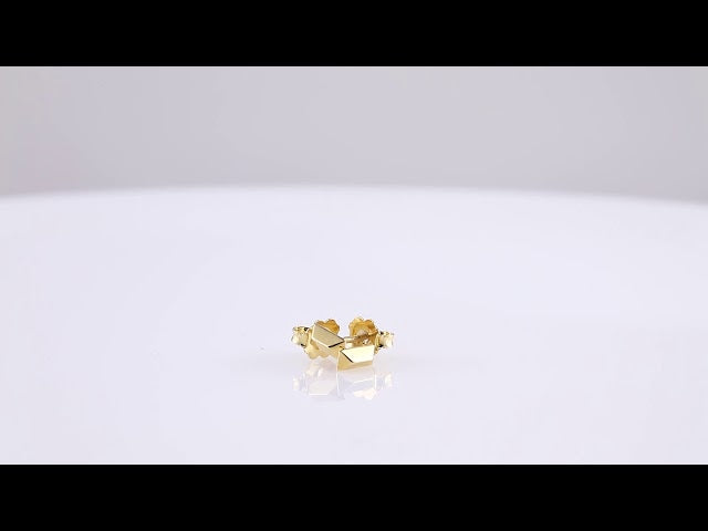 Geometric Stud Earrings, 5.85 x 2.85 mm