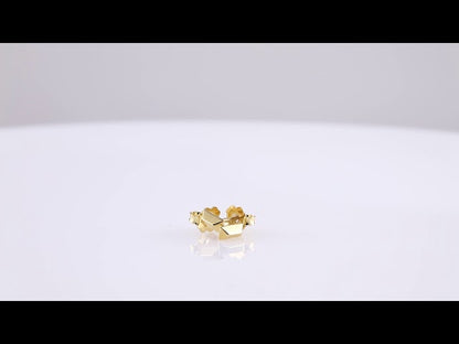 Geometric Stud Earrings, 5.85 x 2.85 mm