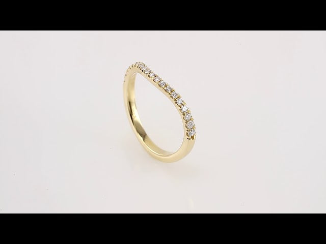 1/4 CTW Natural Diamond French-Set Matching Band, 4.33 mm
