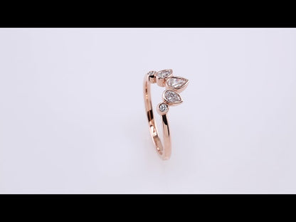 3/8 CTW Natural Diamond Bezel-Set Contour Band