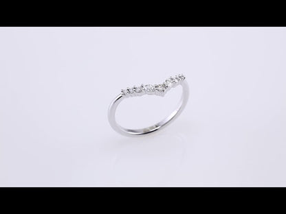 1/5 CTW Natural Diamond Contour Band, 3 mm
