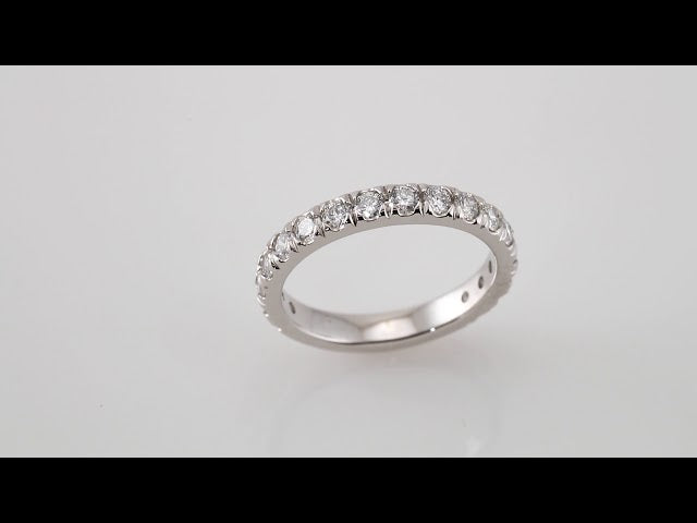 1 CTW Natural Diamond French-Set Anniversary Band, 2.4 mm