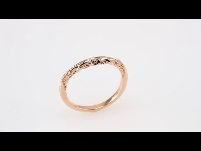 Sculptural-Inspired Matching Band, 2.93 mm