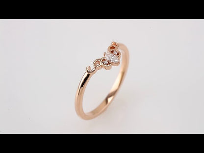 .07 CTW Natural Diamond Sculptural Contour Band