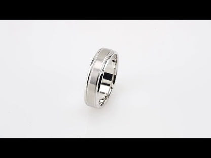 Milgrain Beveled-Edge Comfort-Fit Half Round Band