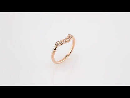 .04 CTW Natural Diamond Vintage-Inspired Contour Band