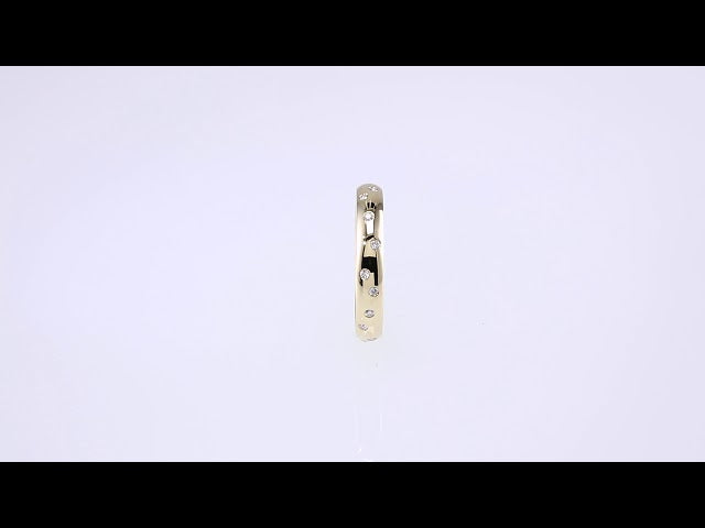 14K Yellow Gold 1/4 CTW Natural Diamond Scattered Comfort-Fit Half Round Eternity Band