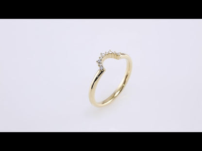 .07 CTW Natural Diamond Contour Band, 10.87 x 5.2 mm