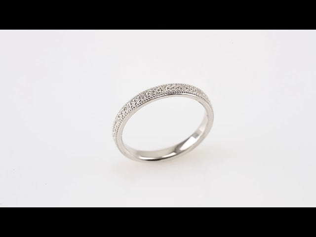 Milgrain Edge Celtic-Inspired Flat Band
