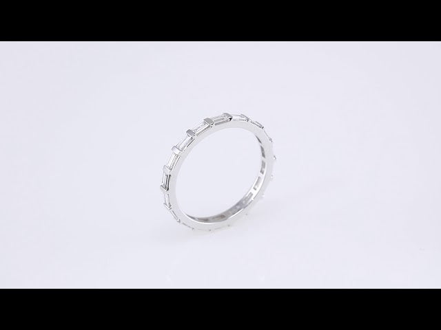 1/2 CTW Natural Diamond Eternity Band, 1.9 mm, Channel-Set Baguette