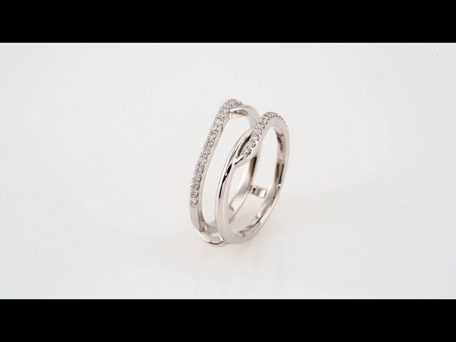 1/4 CTW Natural Diamond Ring Guard, Style 2