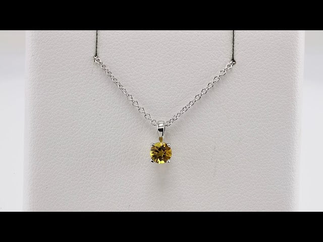 14K Yellow Gold Natural Citrine 16-18" Necklace