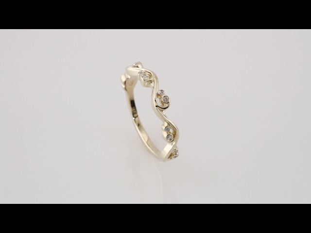 .05 CTW Natural Diamond Sculptural Anniversary Band