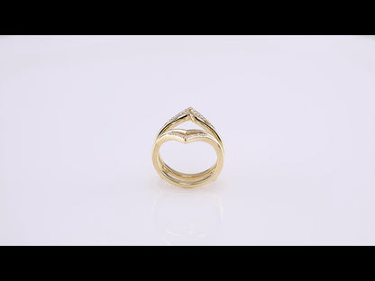 1/8 CTW Natural Diamond Double Row Ring Guard