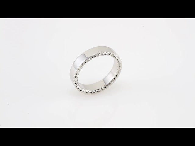 Rope Edge Flat Band, 6 mm