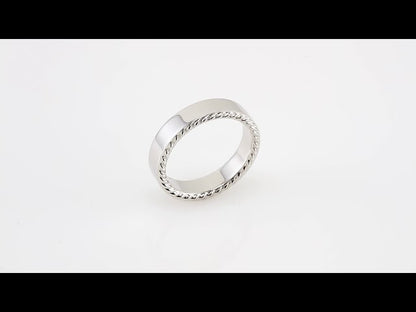 Rope Edge Flat Band, 6 mm