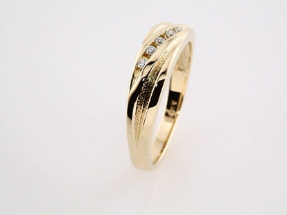 14K Yellow Gold 1/10 CTW Natural Diamond Channel-Set Band