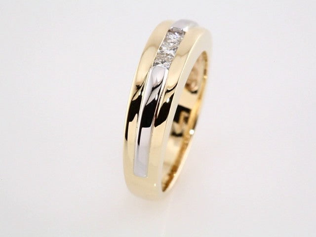 14K Yellow/White/Yellow Gold 1/4 CTW Natural Diamond Band