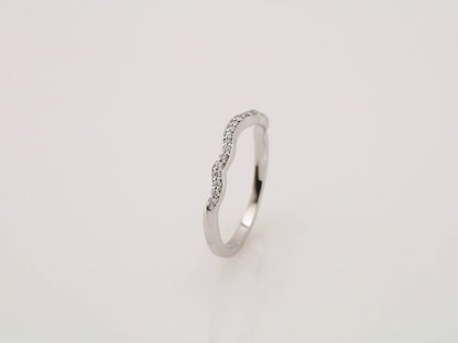 1/10 CTW Natural Diamond Matching Band, 2 mm, Halo-Style Infinity-Inspired Engagement