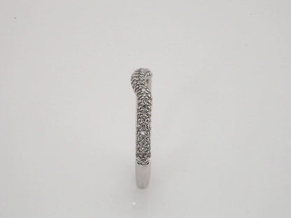 1/4 CTW Natural Diamond Pavé-Style Contour Band