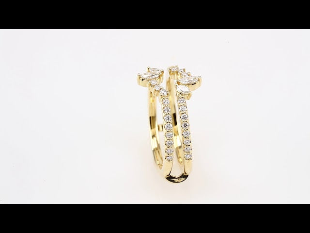 1/2 CTW Natural Diamond Ring Guard, Accented