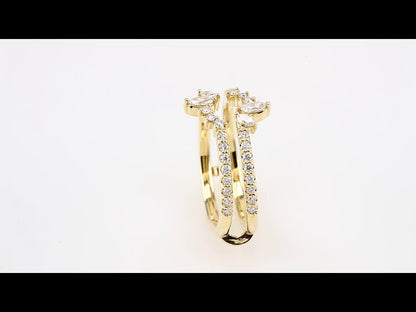 1/2 CTW Natural Diamond Ring Guard, Accented