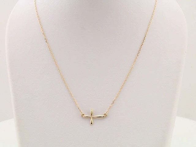 Sideways Cross 16-18" Necklace