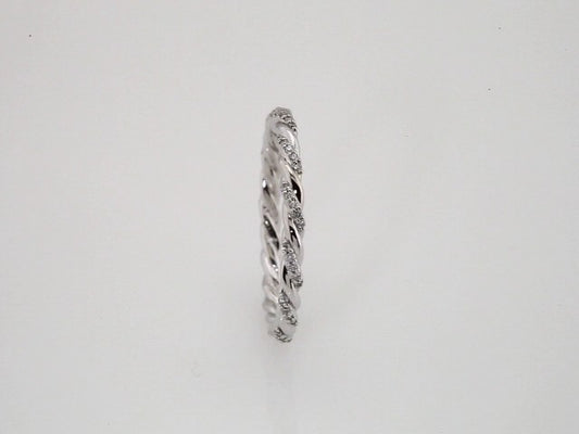 1/10 CTW Natural Diamond Rope Eternity Band