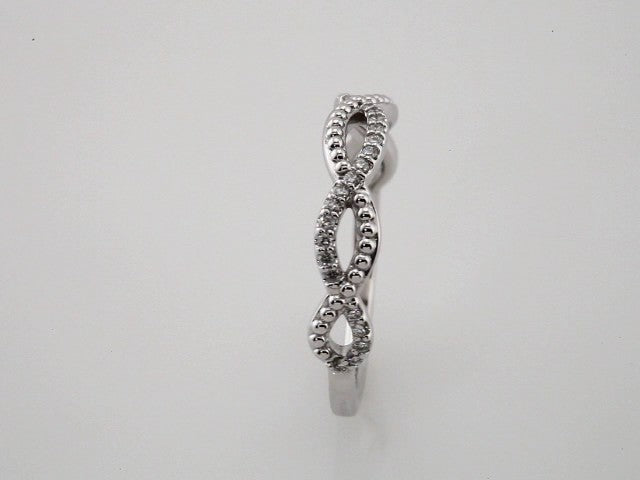 1/8 CTW Natural Diamond Infinity-Inspired Beaded Anniversary Band