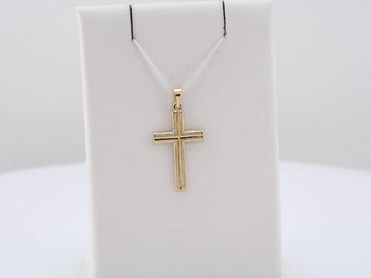 14K Yellow Gold 21x13. Cross Pendant