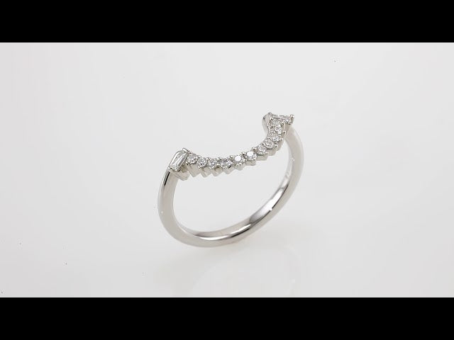 1/5 CTW Natural Diamond Matching Band, 8.4 mm, Double Halo-Style Engagement