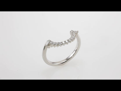 1/5 CTW Natural Diamond Matching Band, 8.4 mm, Double Halo-Style Engagement