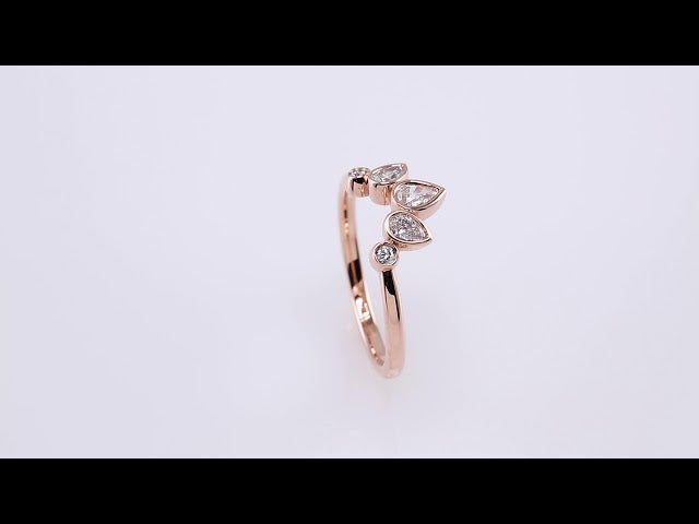 3/8 CTW Natural Diamond Bezel-Set Contour Band