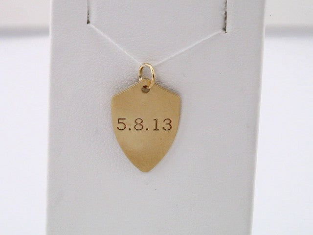 Engravable Shield Pendant