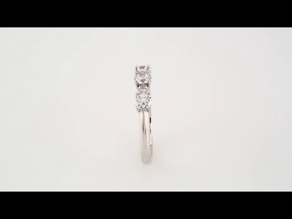 14K White Gold 3/4 CTW Natural Diamond Anniversary Band, 15.08 mm