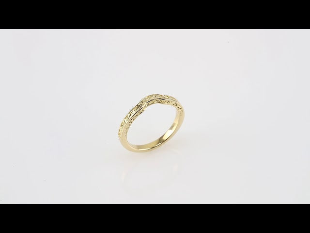 Sculptural-Inspired Matching Band, 2.49 mm